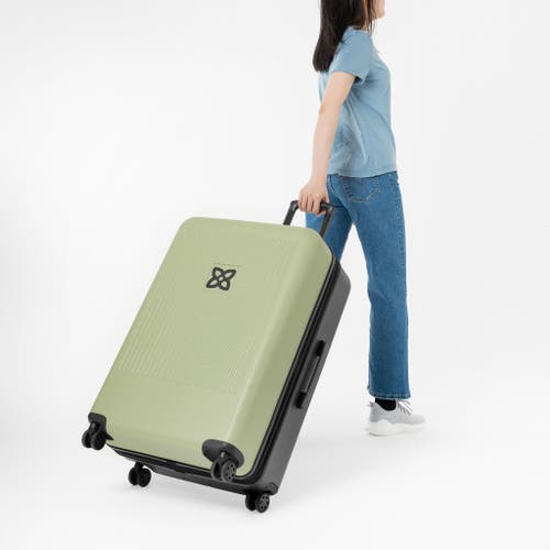 Sherpani Meridian 29 Inch Large Checked Travel Hardside Luggage In Sage