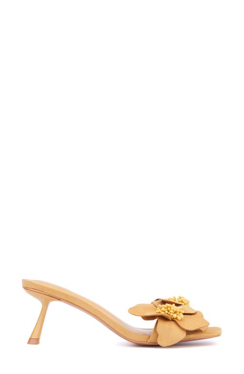 Torgeis Sierra Flower Slide Sandal In Camel