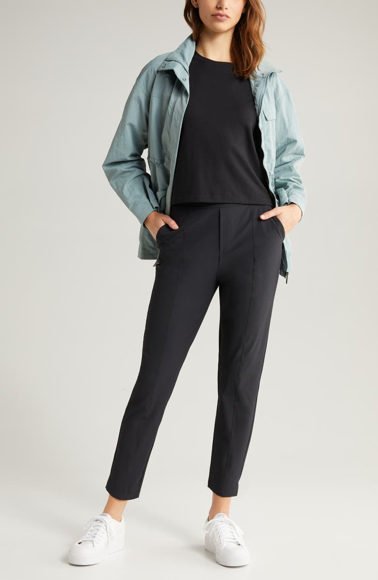 Zella New Take Crewneck T-Shirt, Alternate, color, Black