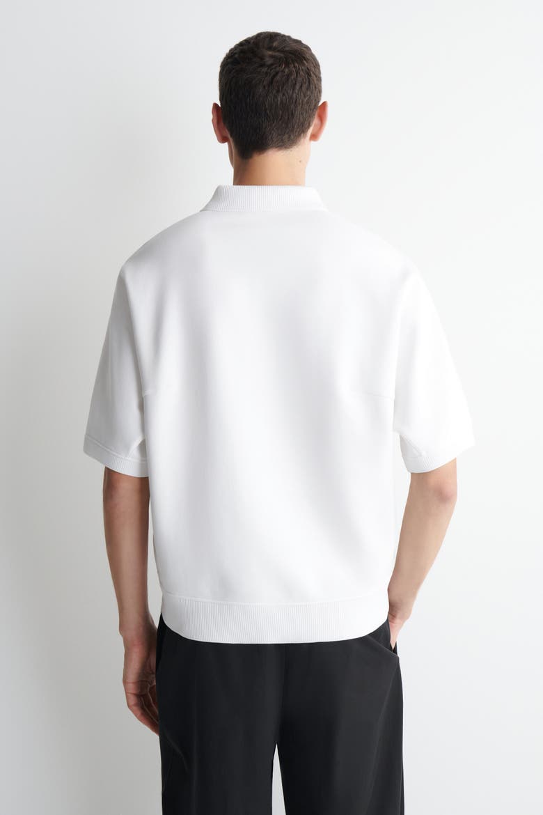 Scuba Knit-Jersey Polo Shirt, Alternate, color, WHITE