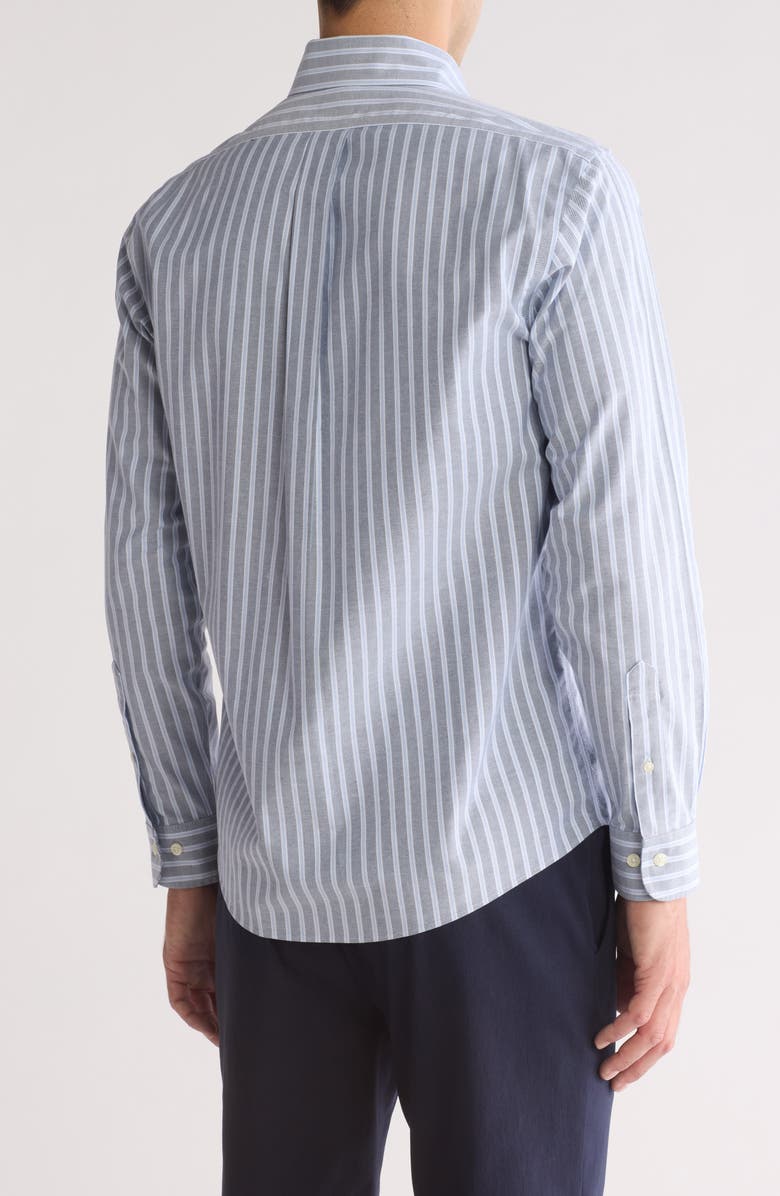 Brooks Brothers Regular Fit Stripe Stretch Button-Down Shirt, Alternate, color, 