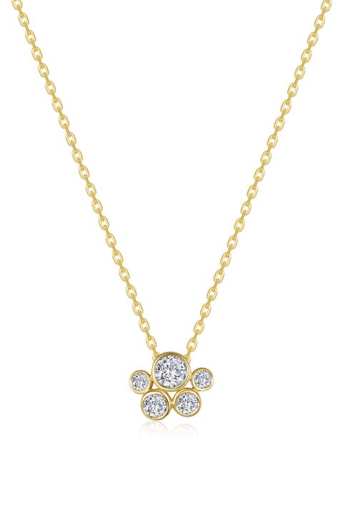 Bubble Cluster Simulated Diamond Necklace