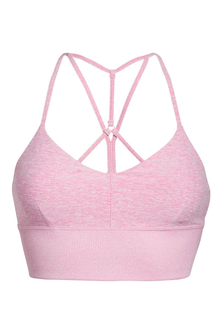 Alosoft Yoga Bra, Alternate, color, PARISIAN PINK HEATHER