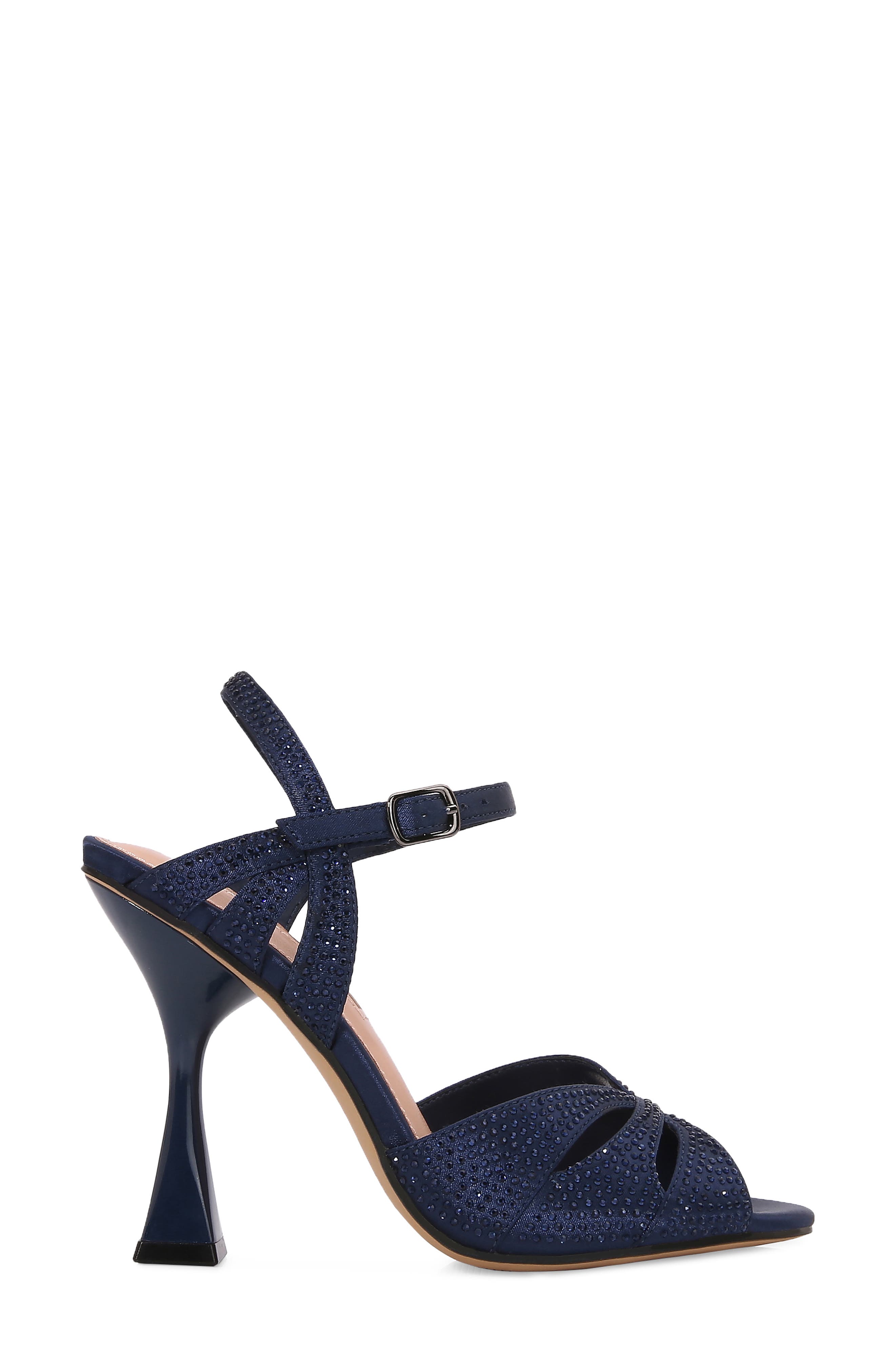 Trisha Crystal Sandal, Alternate, color, NAVY