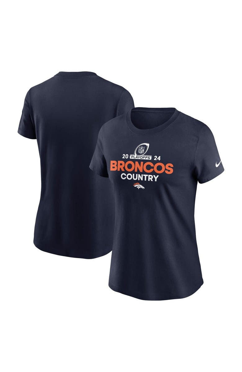 Nike Women's Nike Navy Denver Broncos 2024 NFL Playoffs T-Shirt, Main, color, 