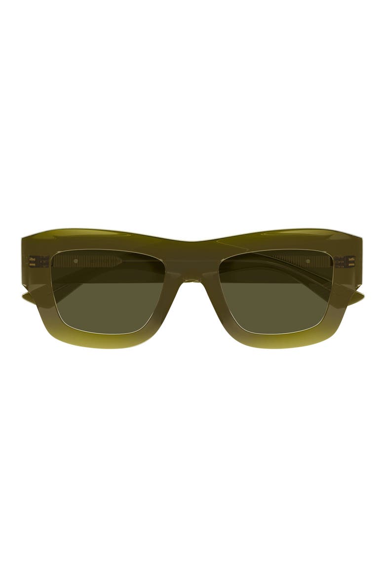 50mm Square Sunglasses, Main, color, GREEN