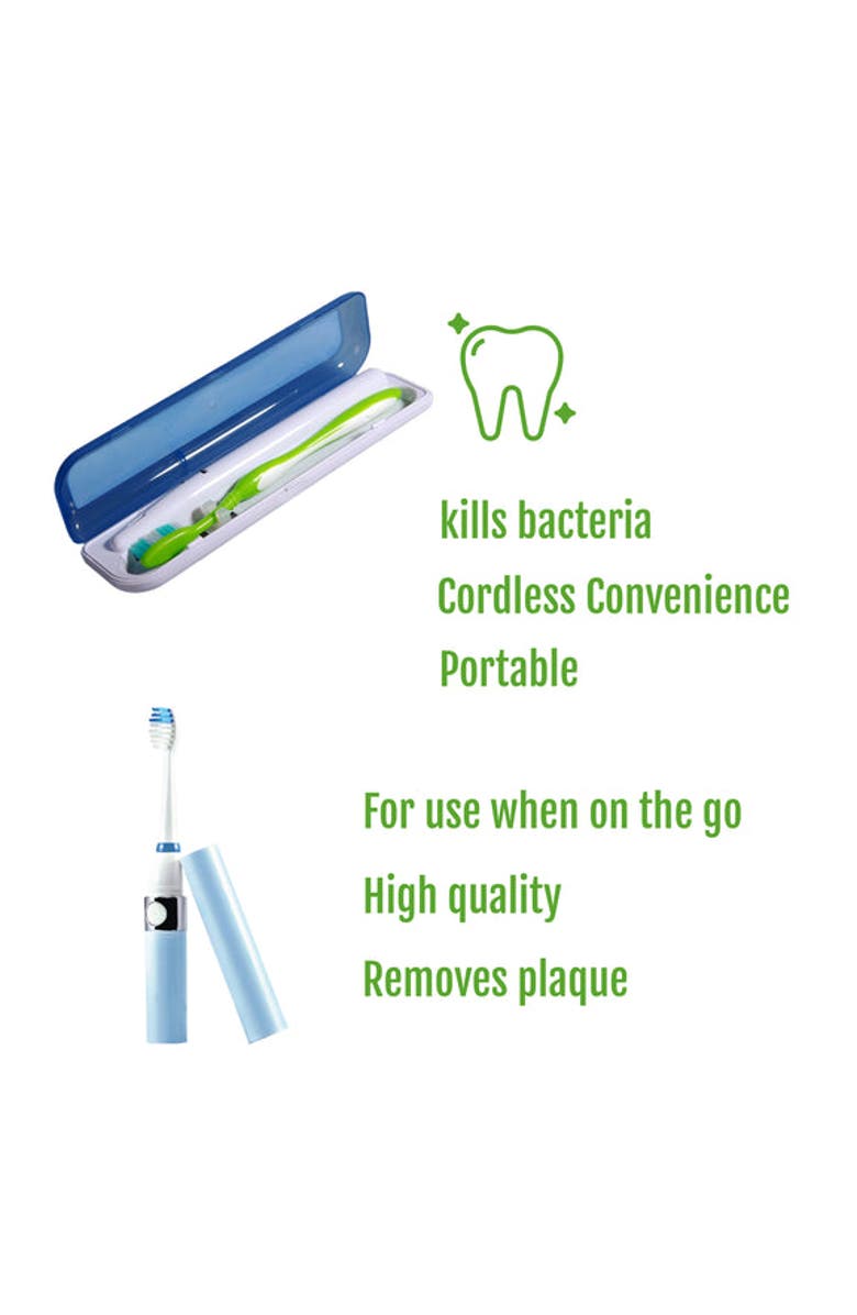 PURSONIC Travel Oral Care Essentials Bundle Portable UV Toothbrush Sanitizer & Portable Sonic Toothbrush, Alternate, color, Multicolor
