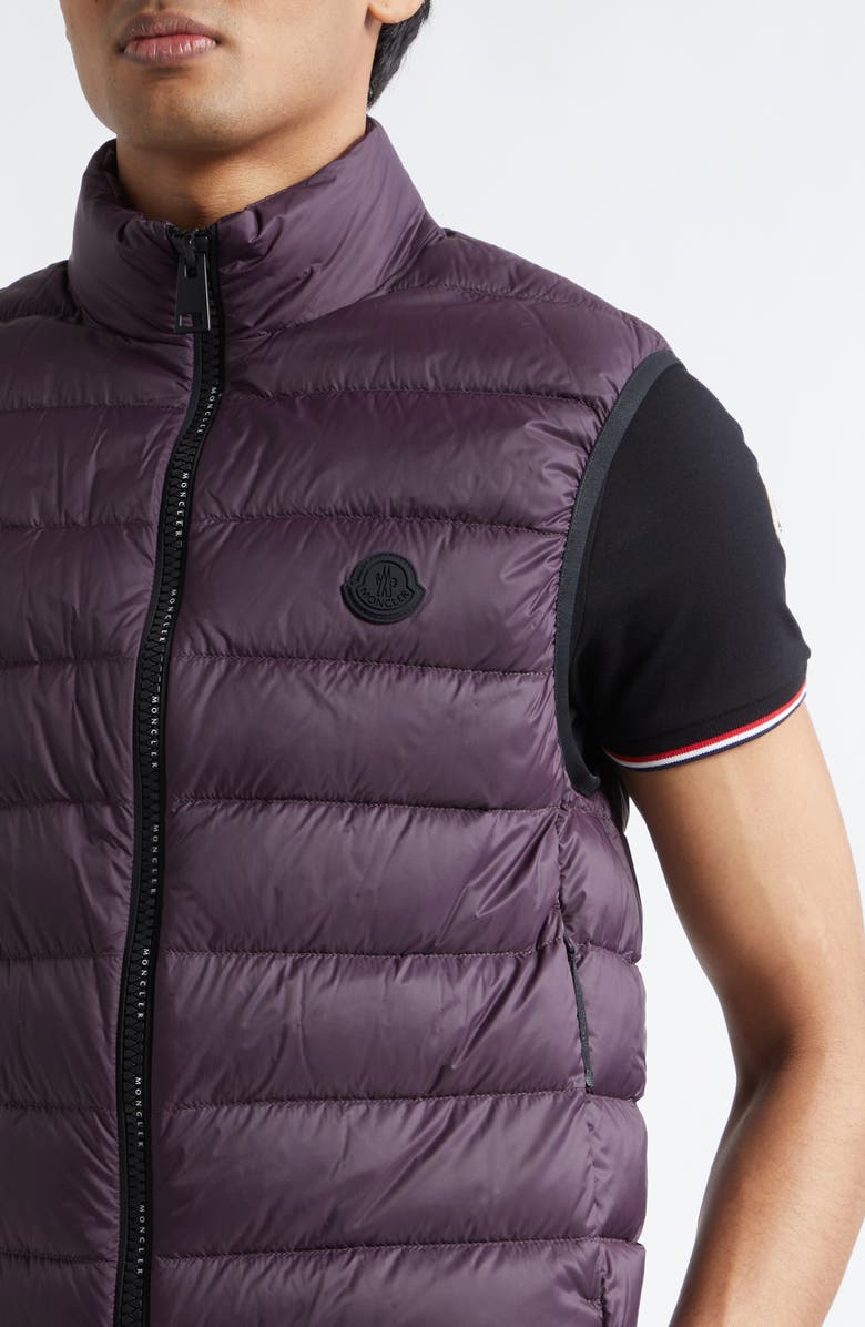 Moncler Deneb Zip Down Puffer Vest, Alternate, color, Dark Burgundy