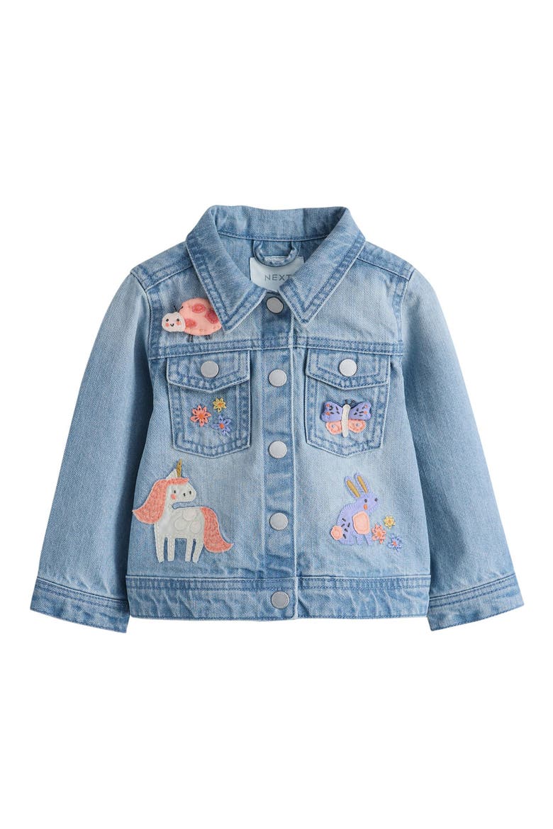 Kids' Embroidered Denim Jacket, Main, color, BLUE
