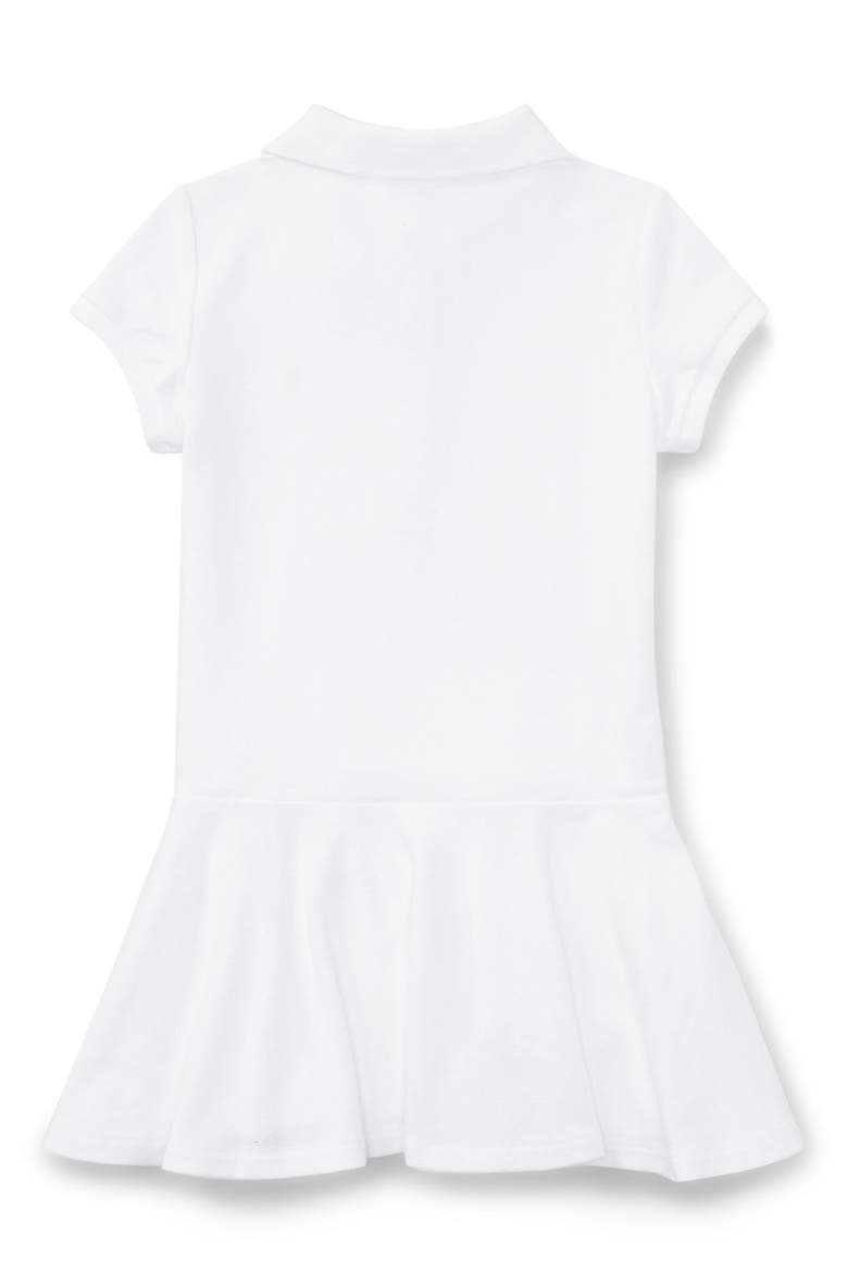 Kids' Cotton Piqué Polo Dress, Alternate, color, WHITE