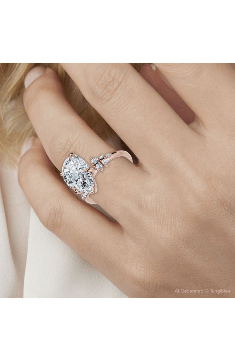 Bliss Diamond Certified 3 1/3Ct Pear Diamond Engagement Ring 14k Gold or Platinum Lab Grown, Alternate, color,