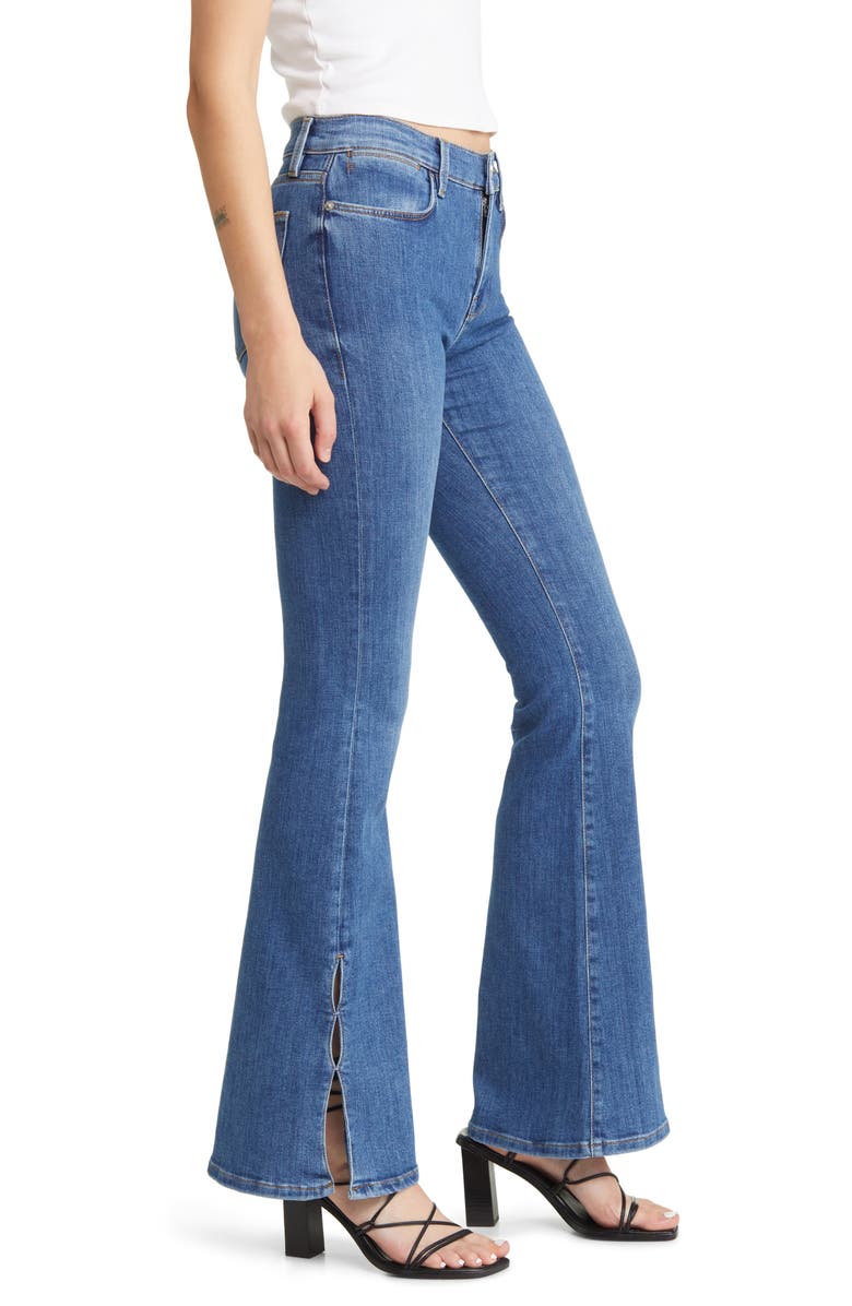 FRAME Le High Waist Mini Slit Flare Jeans, Alternate, color, 