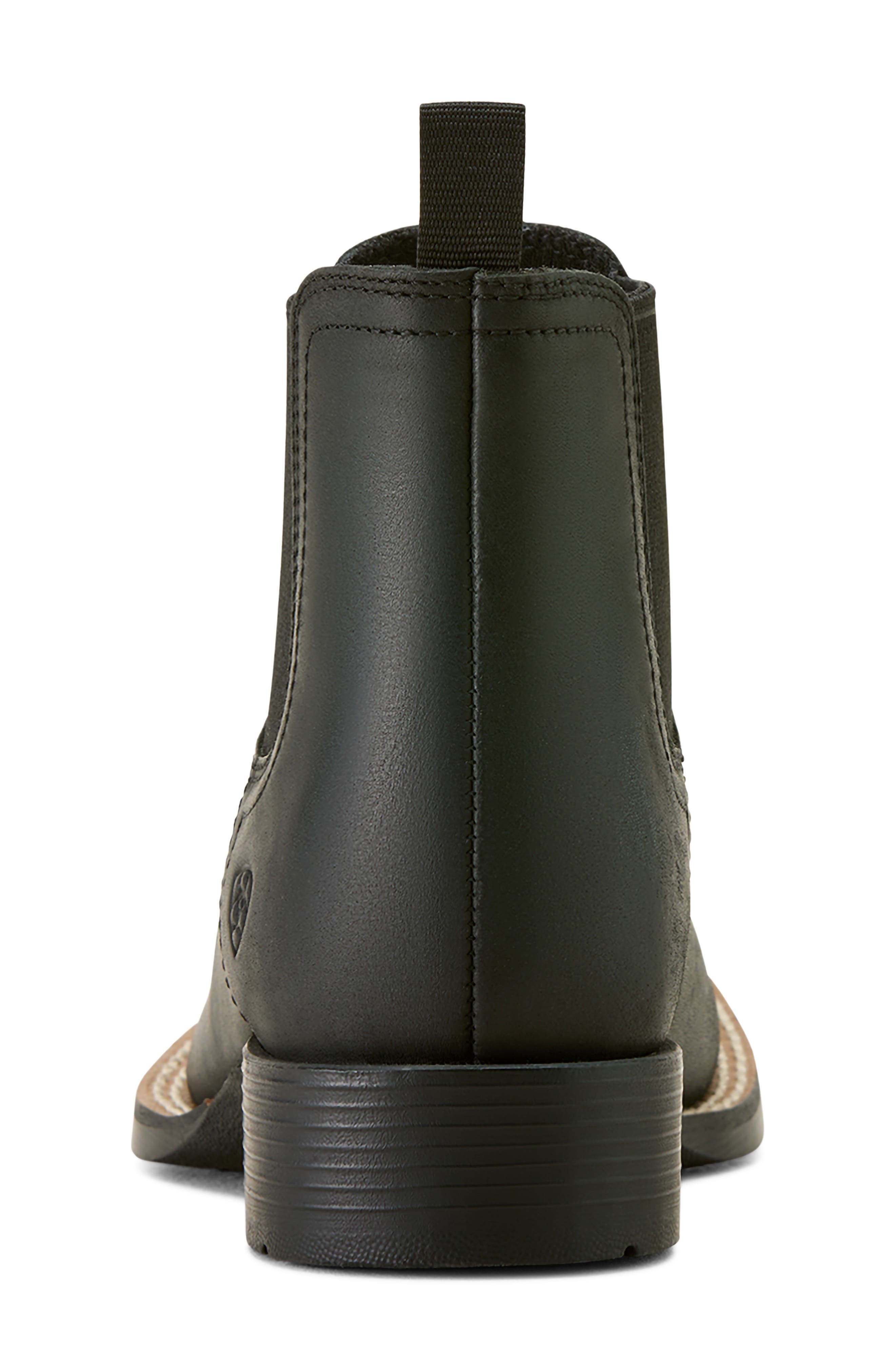 Ariat Kids' Booker Wide Square Toe Chelsea Western Boot, Alternate, color, Tricorn Black