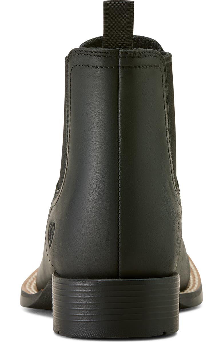 Ariat Kids' Booker Wide Square Toe Chelsea Western Boot, Alternate, color, Tricorn Black