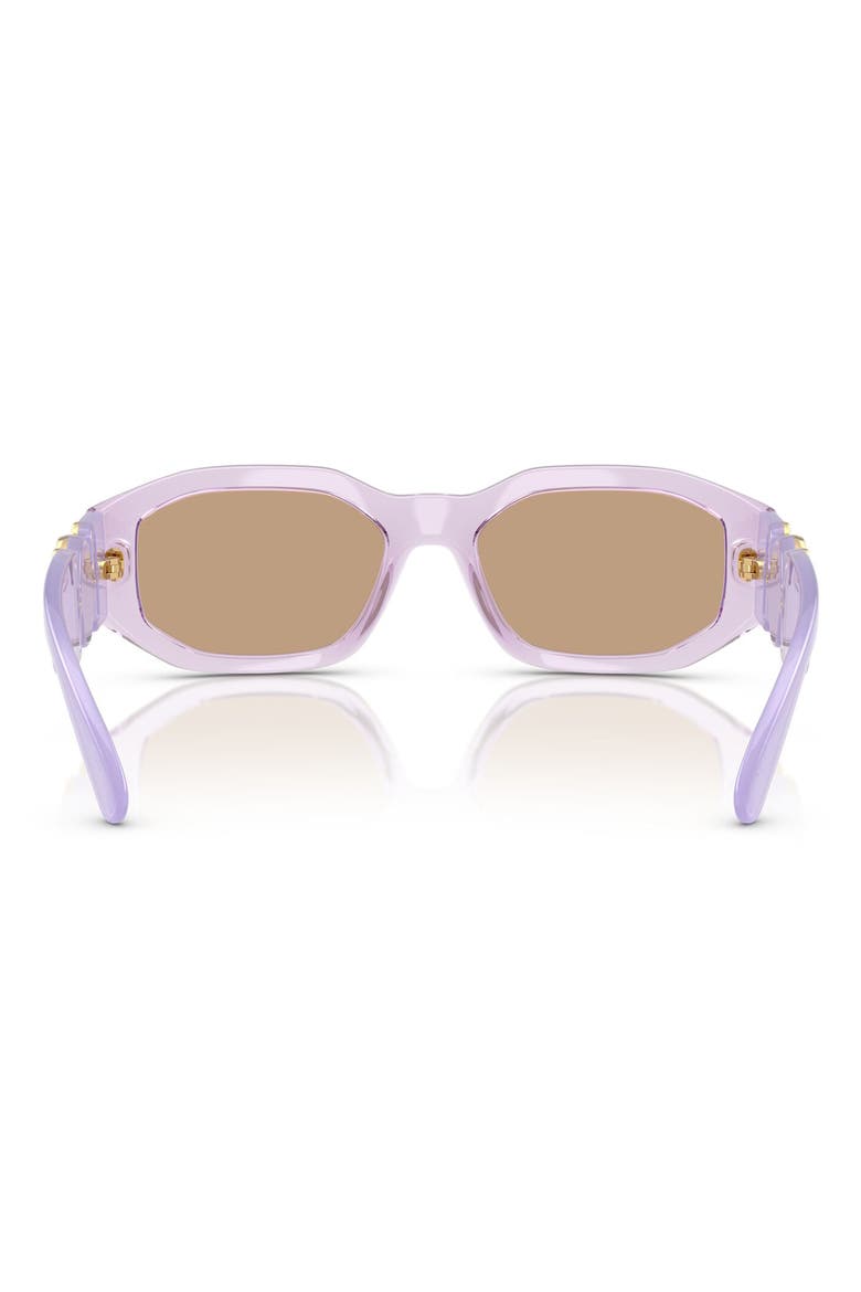 Biggie 53mm Round Sunglasses, Alternate, color, PURPLE/ LIGHT BROWN