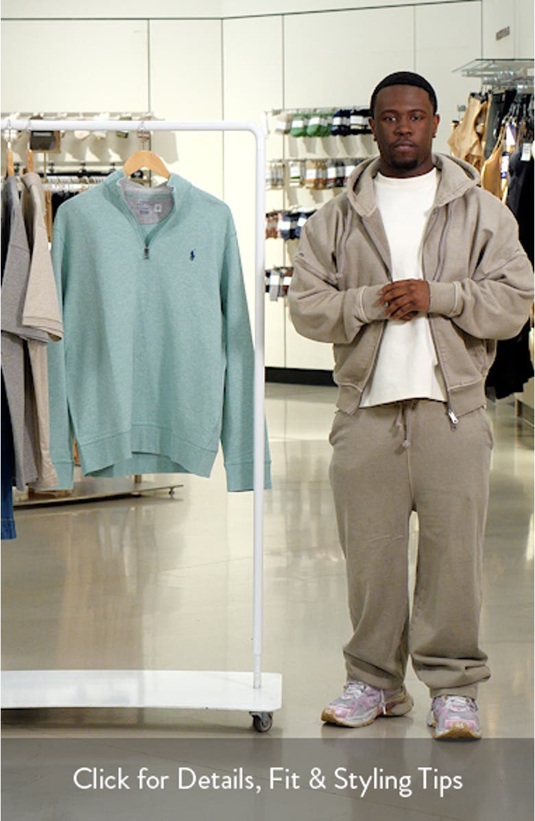 Luxury Jersey Quarter Zip Pullover, sales video thumbnail