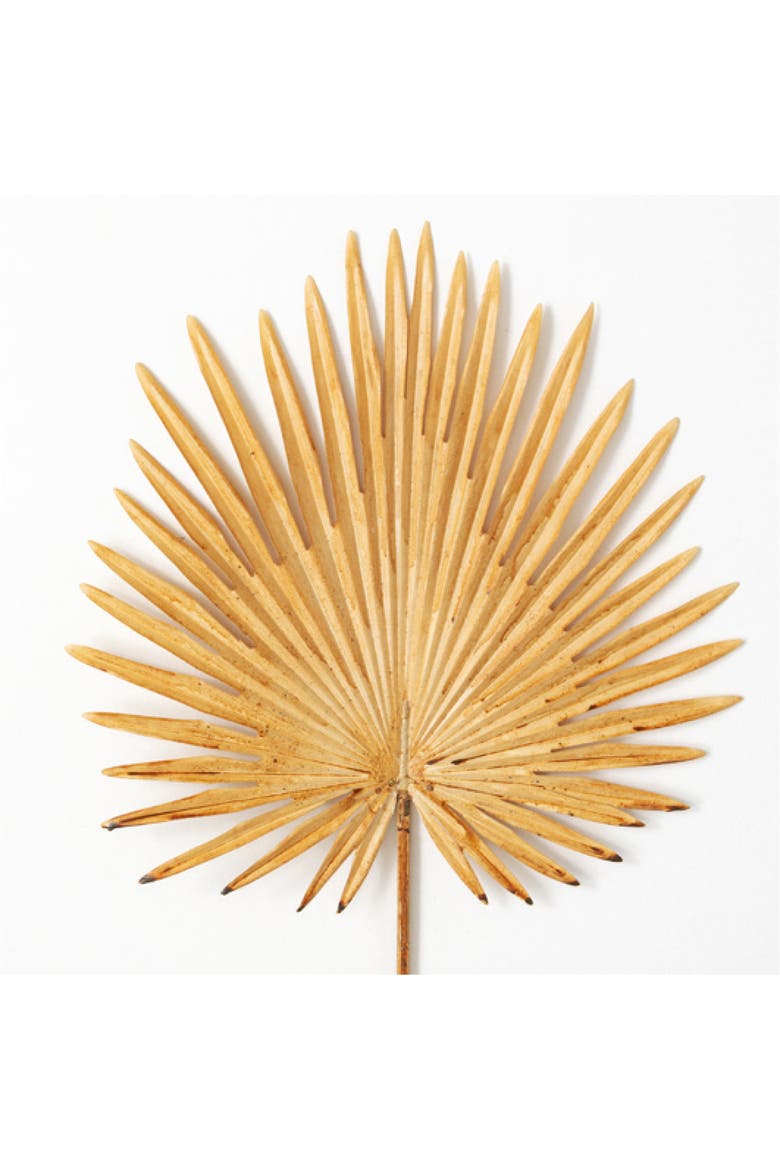 Sullivan's Giant Palm Leaf, Brown Faux Floral Stem for Crafting, Weddings, Home and Holiday Decoration, 36 Inch, Main, color, Brown