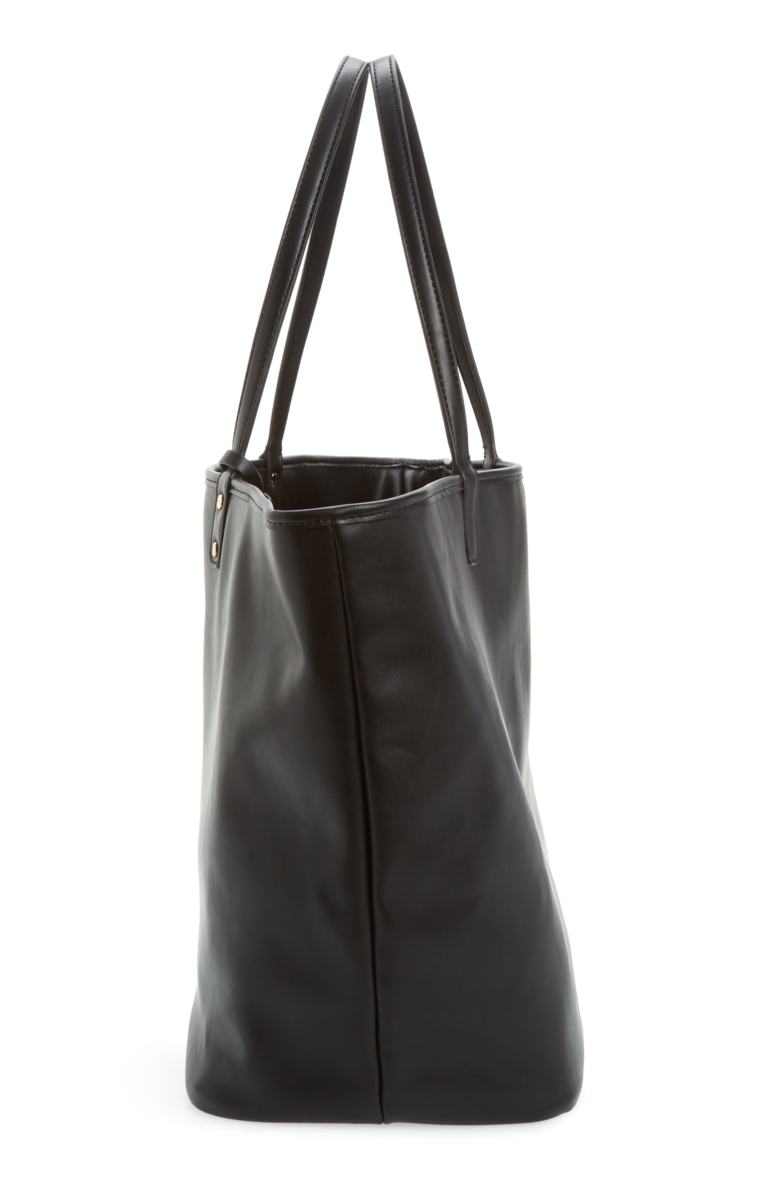 Mali + Lili Reversible Vegan Leather Tote, Alternate, color, 