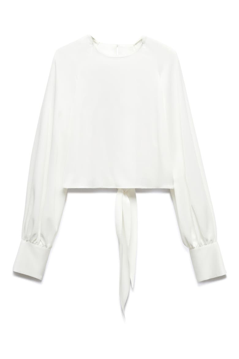 Tie Back Crop Top, Alternate, color, ECRU