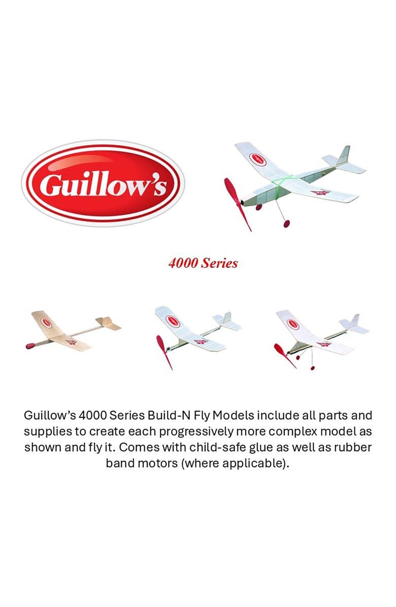 Guillow's Build N Fly Model Kit, Flyboy 4000, Level 4 Learning Series, Diy, Alternate, color, Multicolored