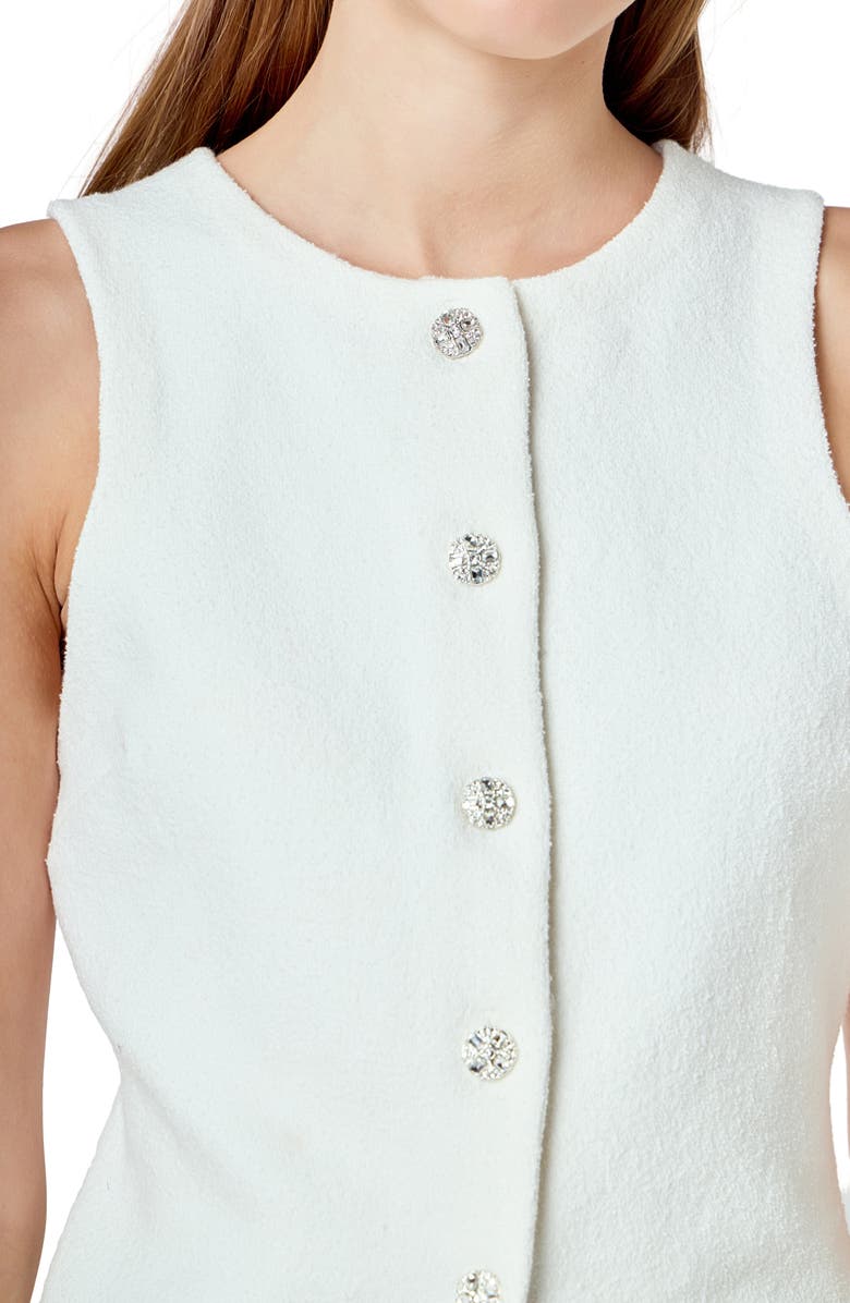 Endless Rose Cotton Blend Knit Vest, Alternate, color, Ivory