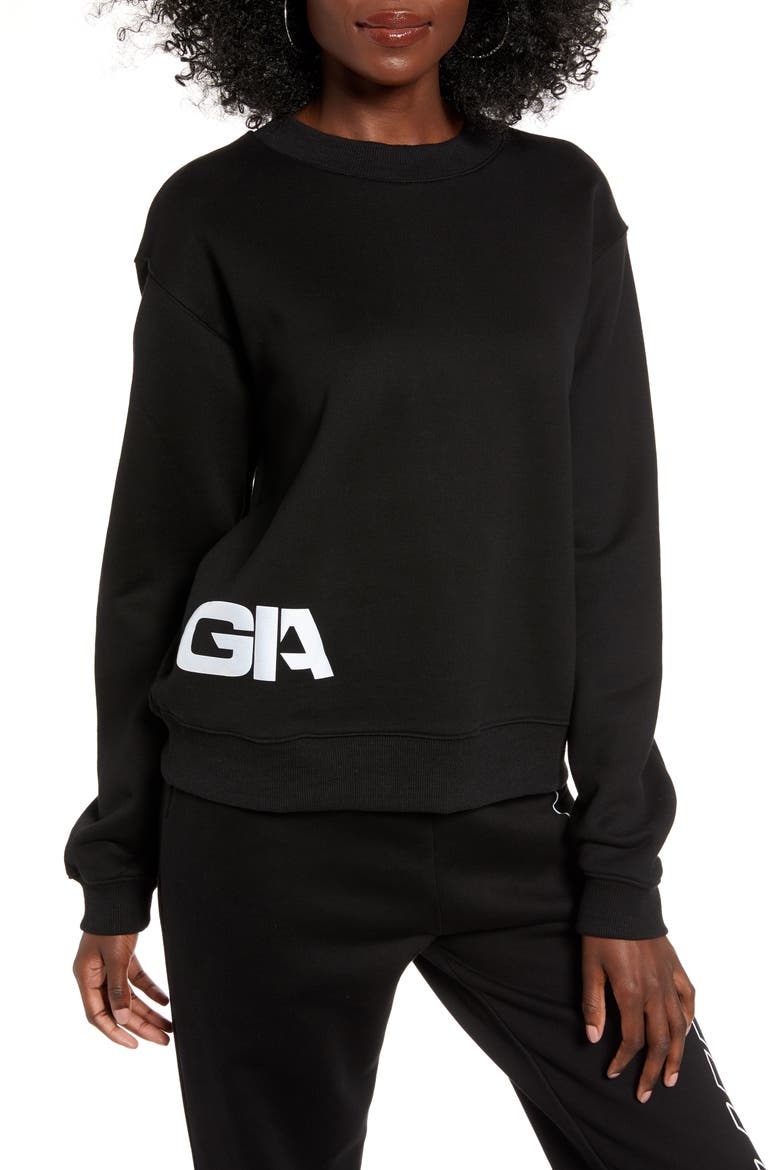 Taja Sweatshirt, Main, color, BLACK
