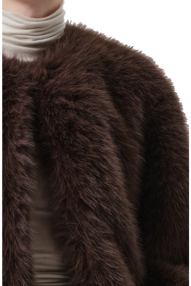 Esme Faux Fur Jacket, Alternate, color, HONEY LT BROWN