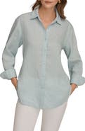 Donna Karan New York Linen Button-Up Shirt