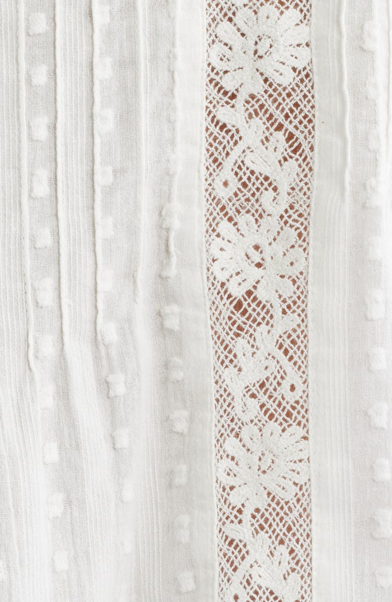 LoveShackFancy Lal Lace Cotton Top, Alternate, color, White