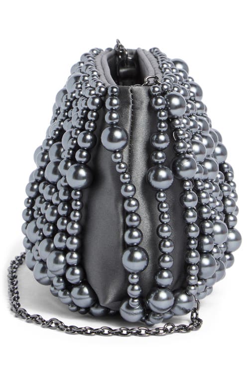 Lele Sadoughi Willow Beaded Clutch In Silver