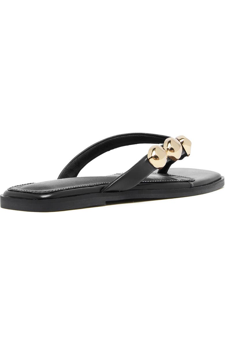 Therapy Australia Guise Square Toe Thong Sandal, Alternate, color, Black Smooth Pu