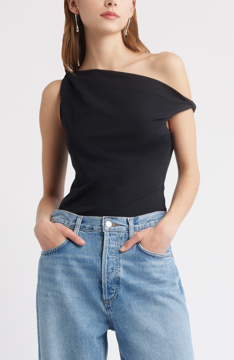 Open Edit Twist One-Shoulder Top, Main, color,