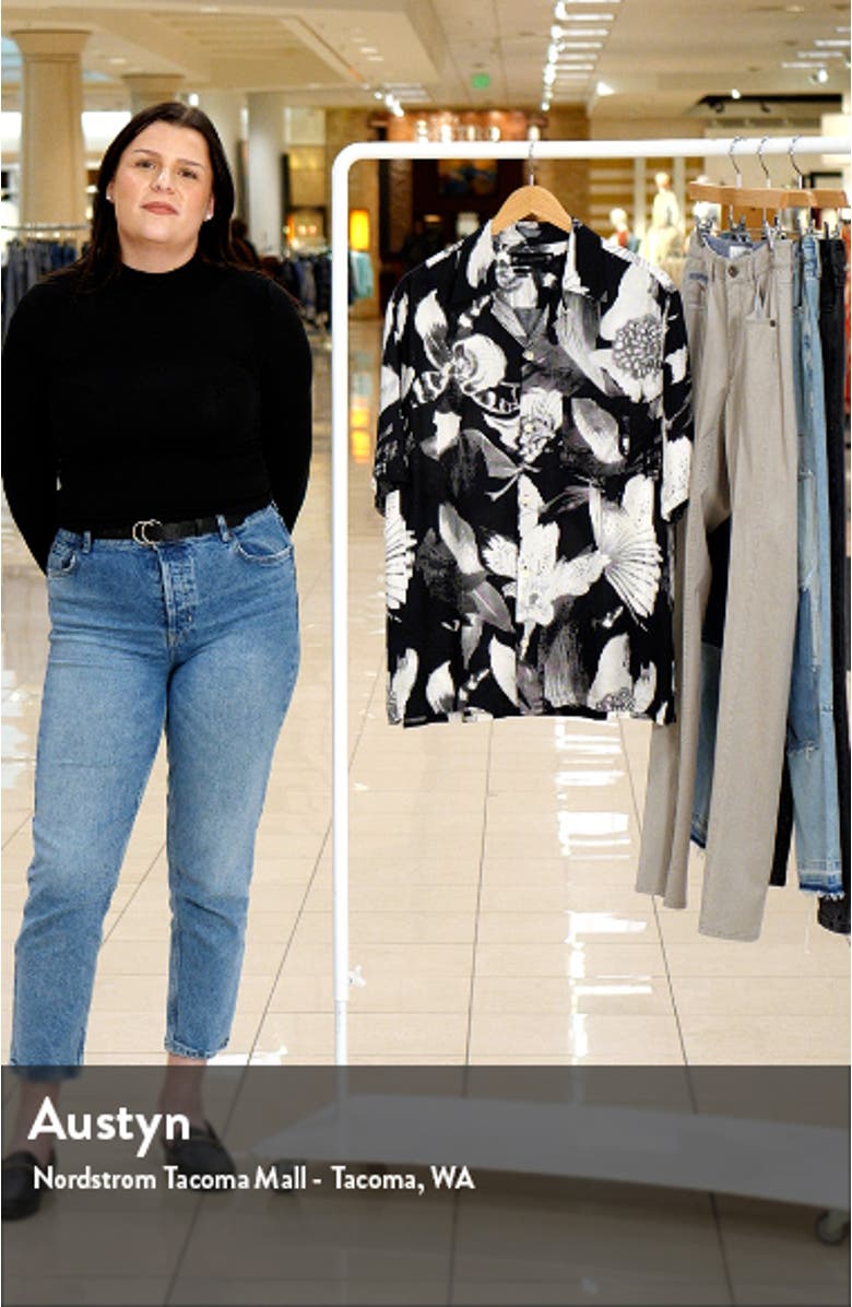 Frequency Floral Short Sleeve Button-Up Camp Shirt, sales video thumbnail