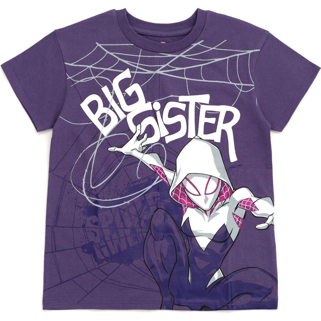 Marvel Kids' Spider-man Short Sleeve T-shirt In Plum Ghost Spider
