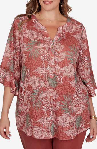 Burnout Three-Quarter Sleeve Top