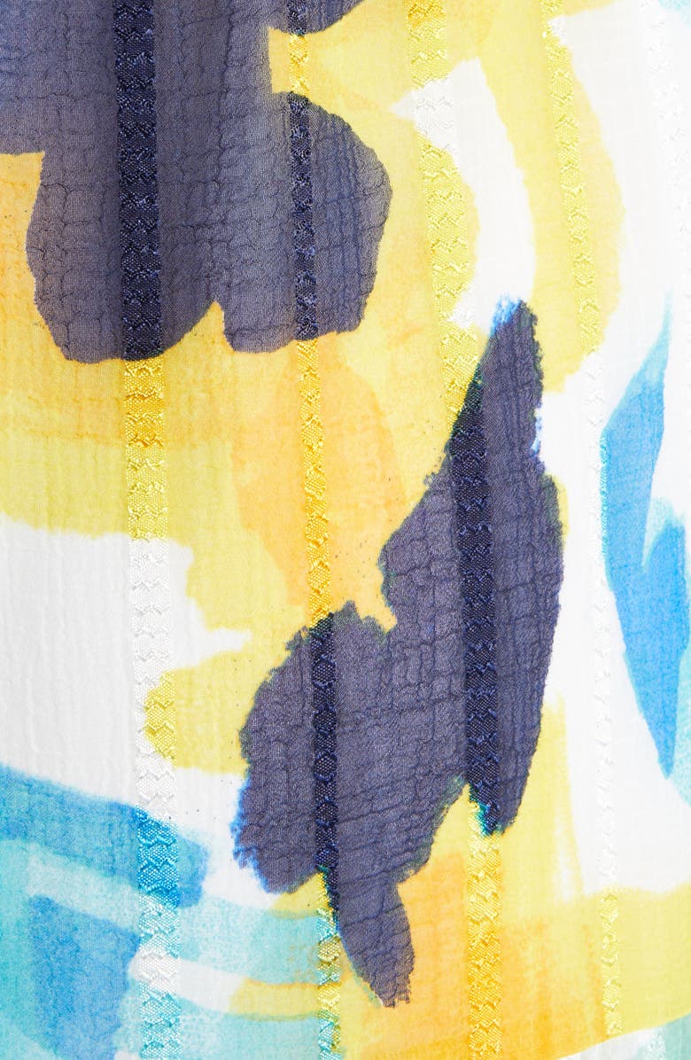 Maggy London Abstract Floral Halter Neck Maxi Dress, Alternate, color, 