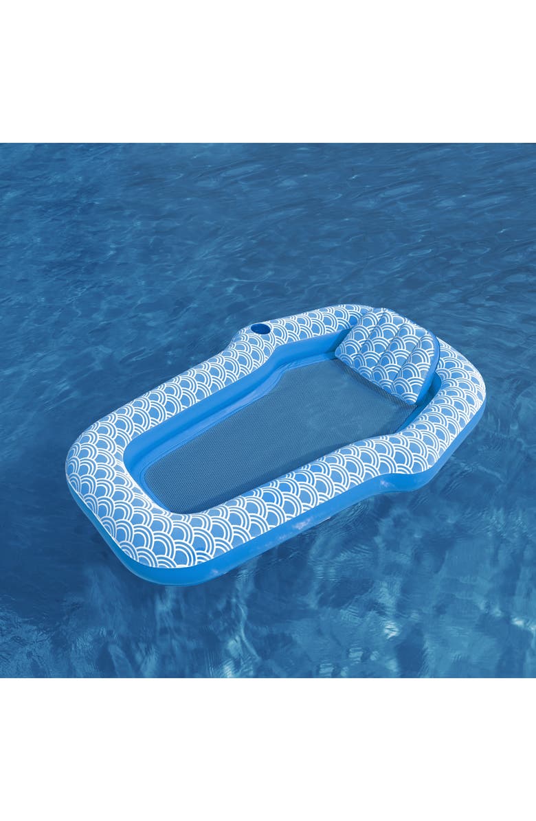 H2OGO! Comfort Plush Inflatable Lounge, Alternate, color, Blue