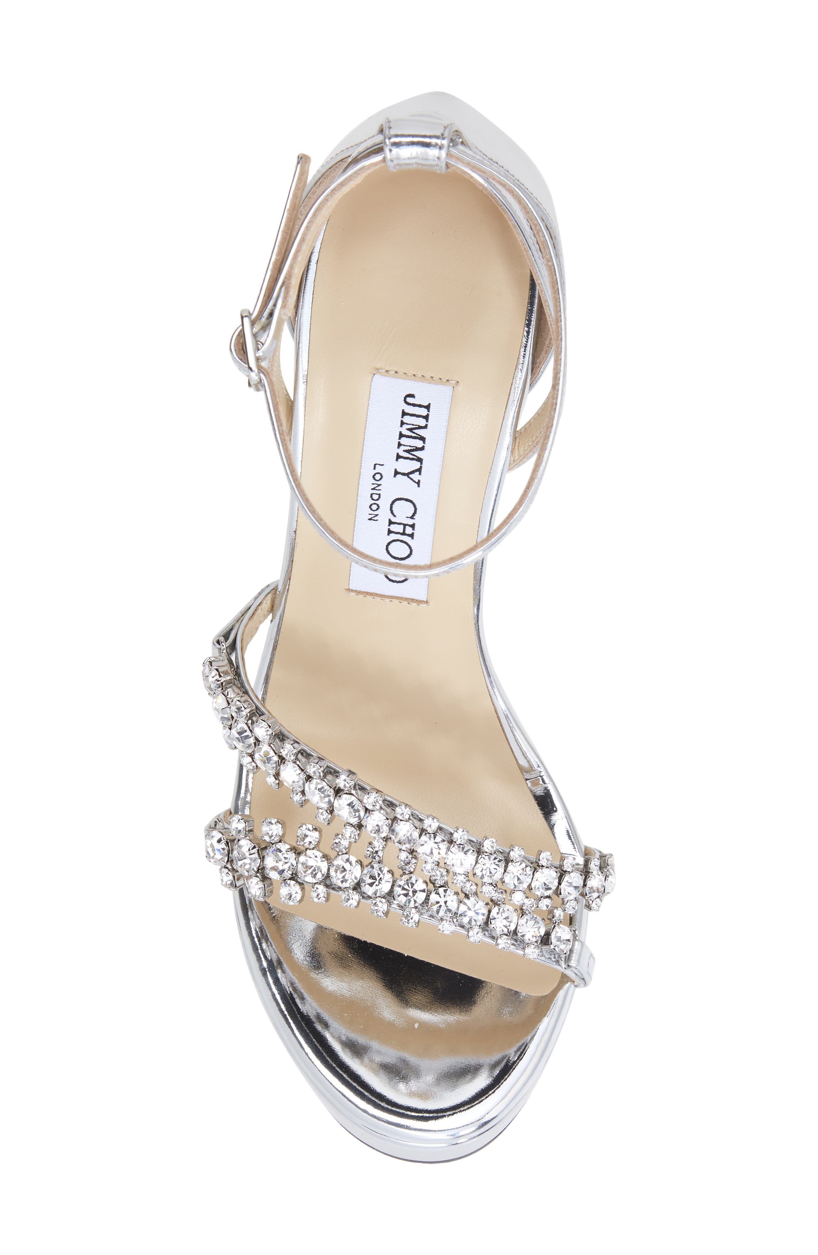 Jimmy Choo Bing Crystal Embellished Platform Wedge Sandal, Alternate, color, 