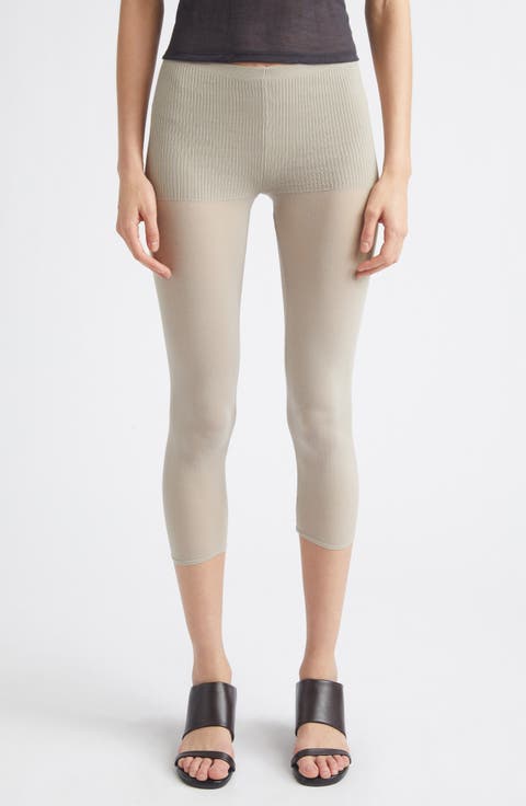 Meleta Cotton & Silk Blend Capri Leggings