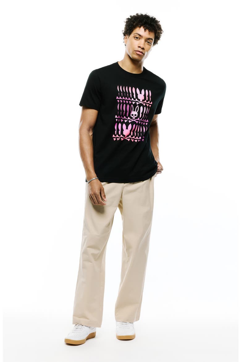 Lewis Pima Cotton Graphic T-Shirt, Alternate, color, BLACK