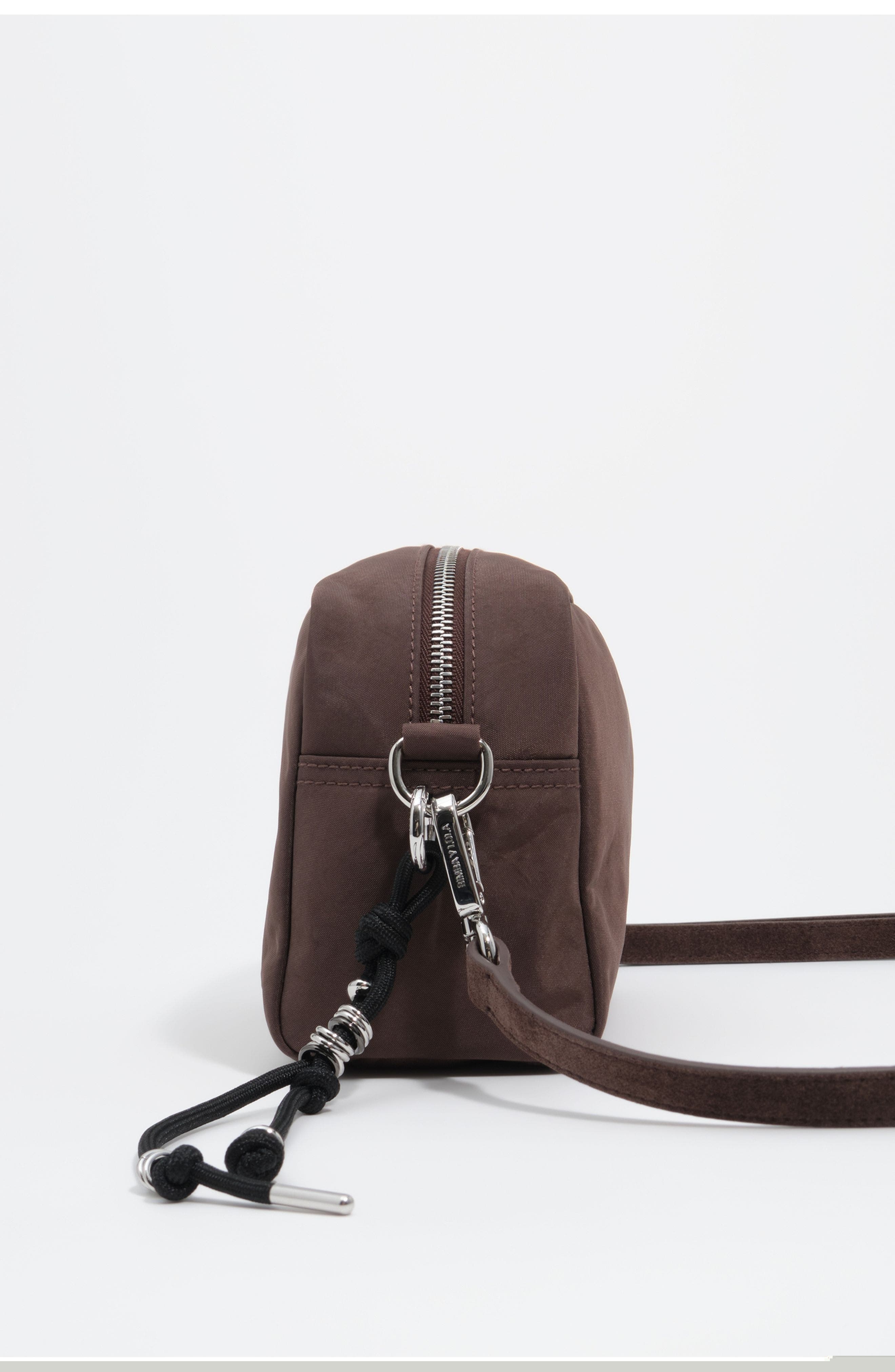 Medium Nylon Crossbody Bag, Alternate, color, MOKA