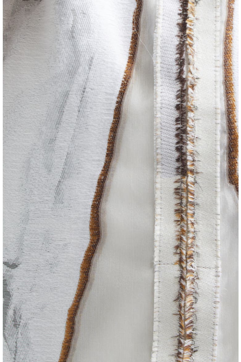 Collage Jacquard Organza Minidress, Alternate, color, CHALK/ PLASTER