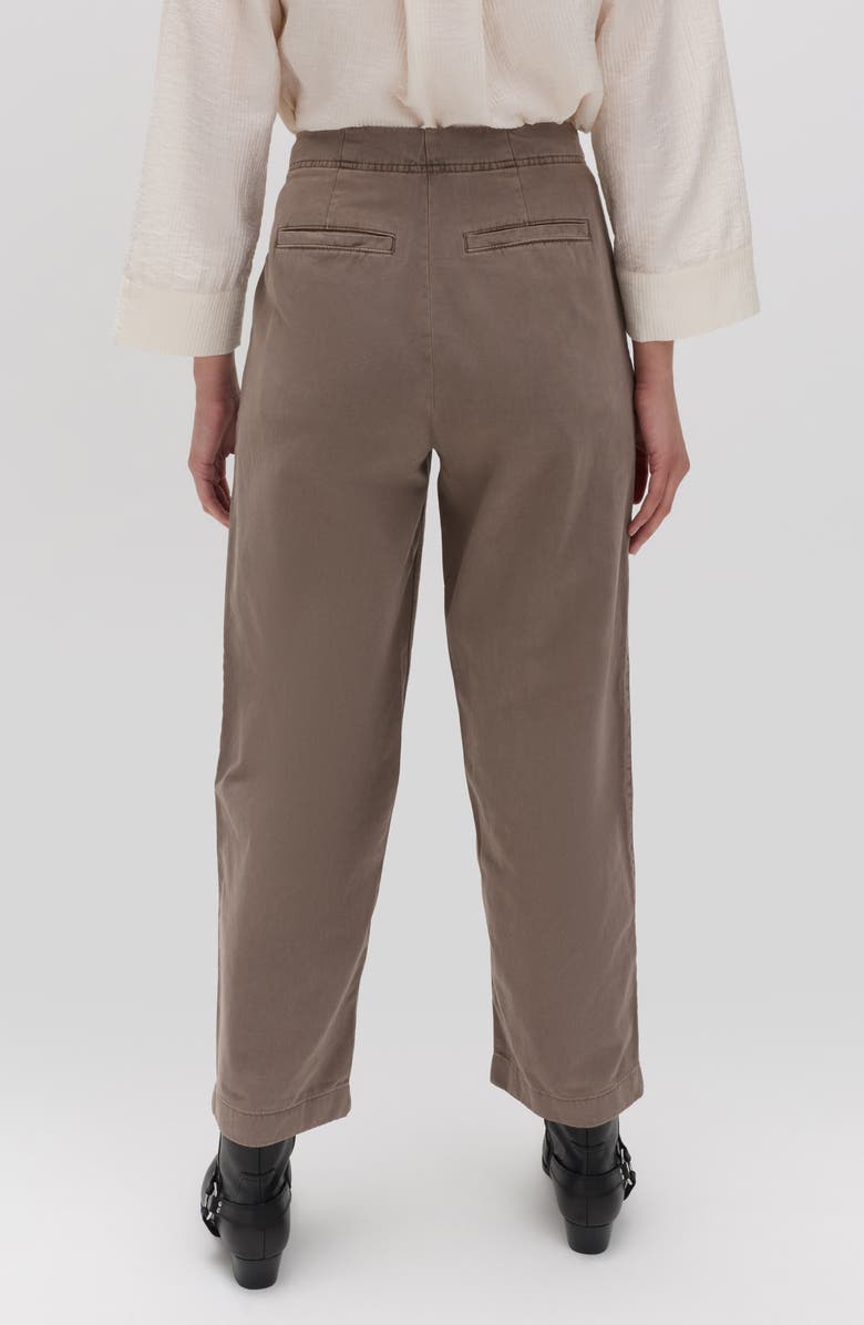 PER UNA BY M&S Pleated Barrel Leg Pants, Alternate, color, Soft Brown