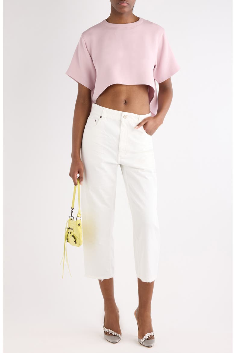 Silk & Wool Crop Training Top, Main, color, 5663 FUXIA