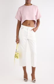 Balenciaga Silk & Wool Crop Training Top