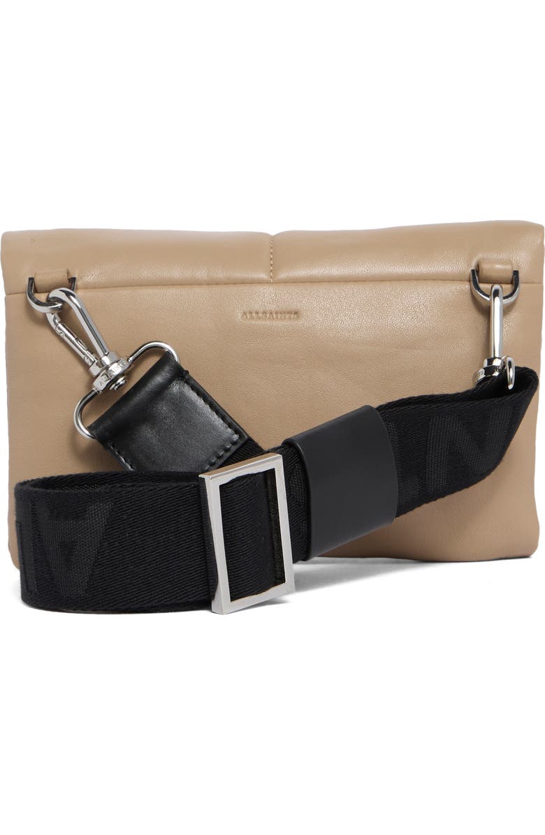 AllSaints Ezra Quilted Crossbody Bag, Alternate, color, Mink Brown