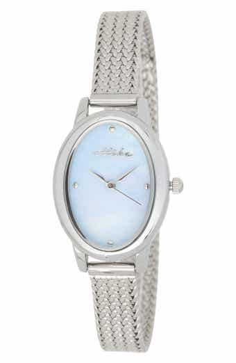 Royal Dome Mother of Pearl Mesh Strap Watch, 25mm
