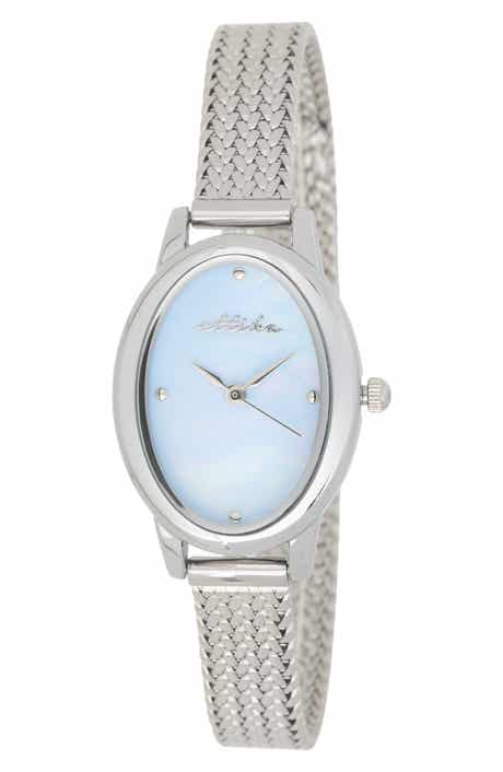 Royal Dome Mother of Pearl Mesh Strap Watch, 25mm