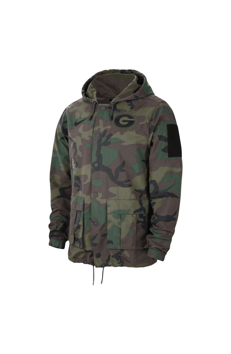 Nike Men's Nike Camo Georgia Bulldogs Military Pack Lightweight Hoodie Performance Full-Snap Jacket, Alternate, color, 