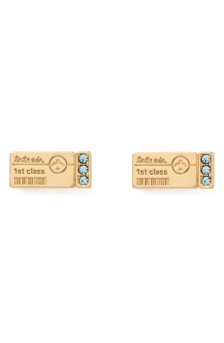 Kate Spade New York out of office ticket stud earrings, Main, color,